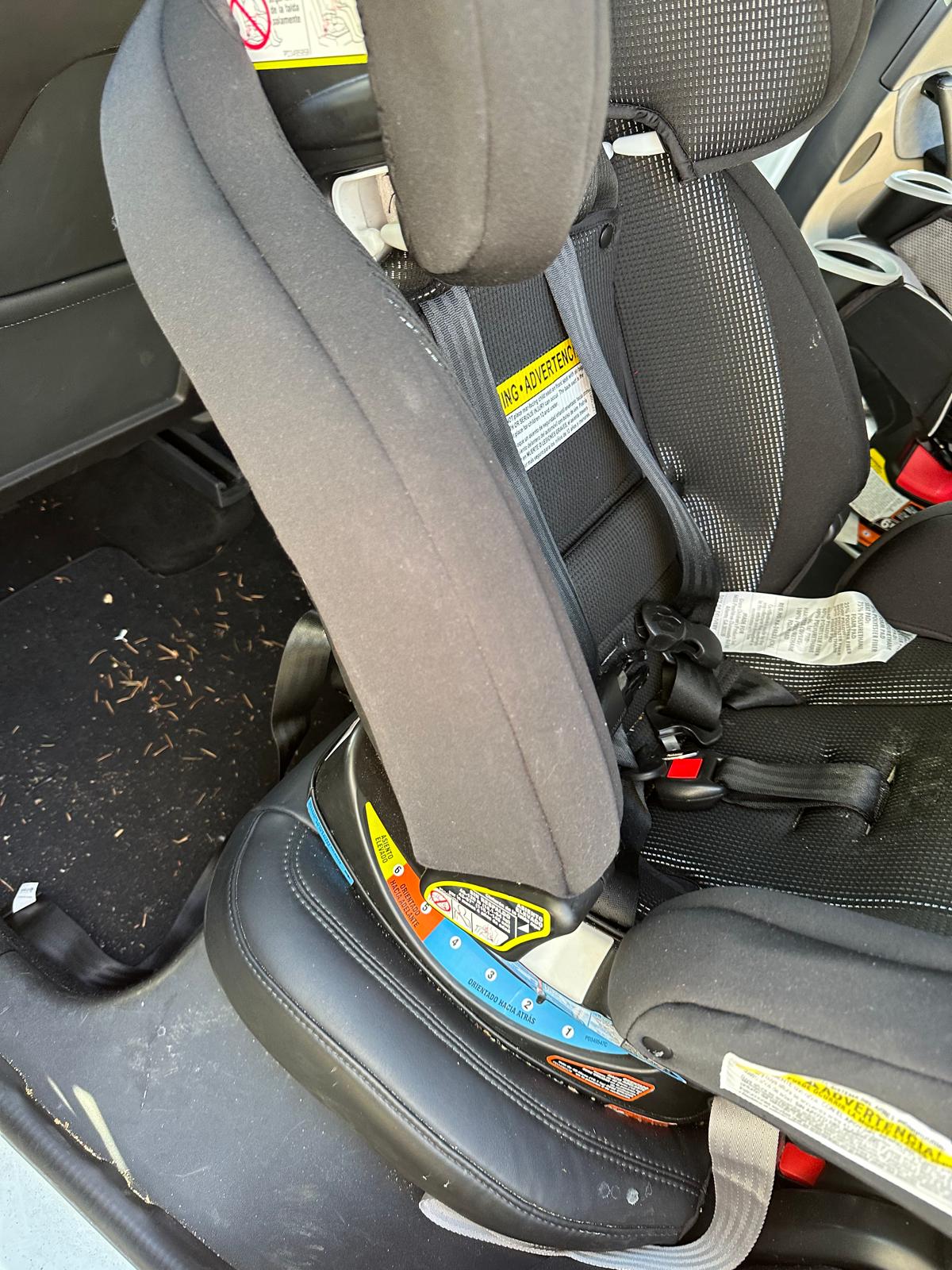 Vehicle rear interior before ONYX detailing